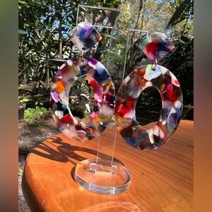 Multicolor Statement Earrings, brand new!